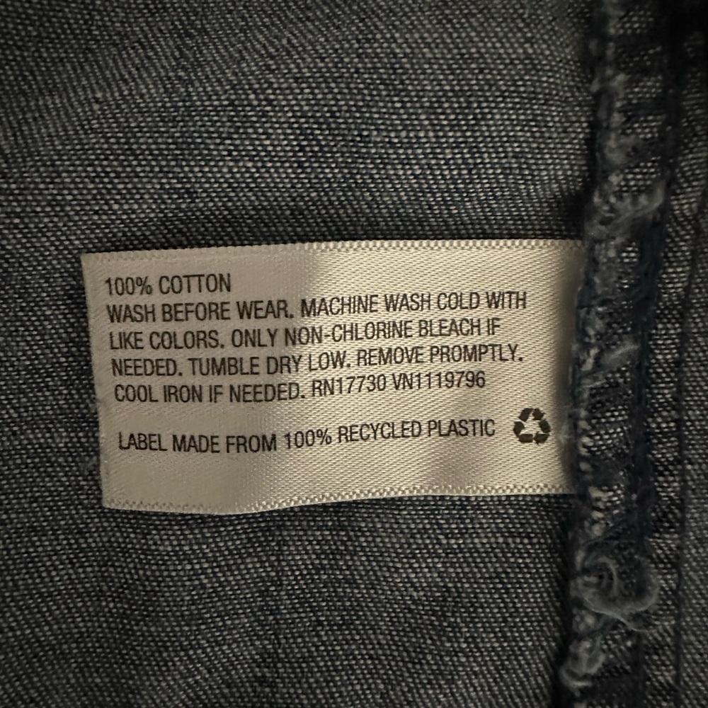 Cat & Jack Long Sleeve Denim Button Down - Picture 5 of 6